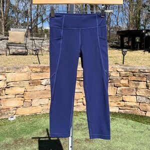 Athleta Girl Royal Blue Stash Your Treasures Capri